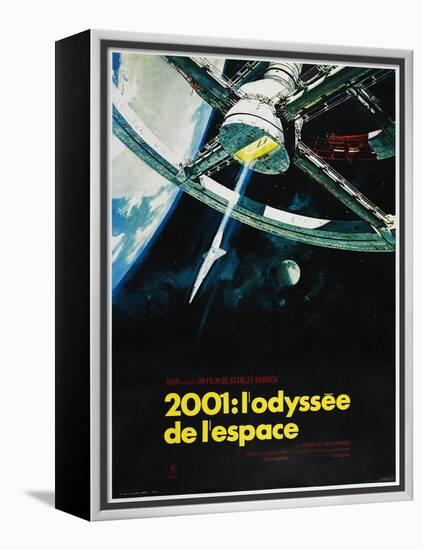 2001: A SPACE ODYSSEY (aka 2001: ODYSSEE DE LESPACE), French poster, 1968-null-Framed Stretched Canvas