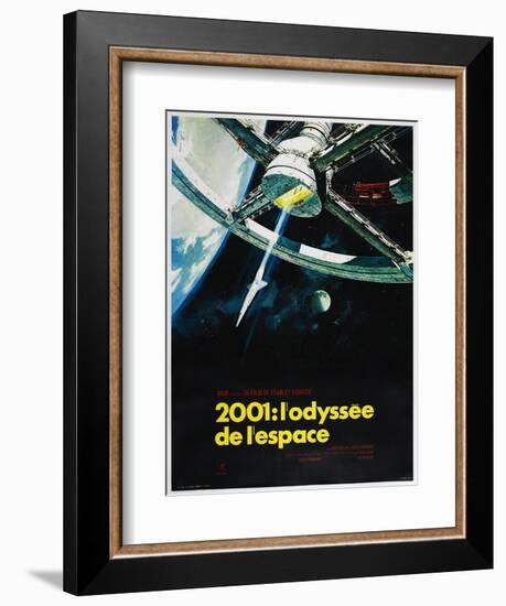 2001: A SPACE ODYSSEY (aka 2001: ODYSSEE DE LESPACE), French poster, 1968-null-Framed Premium Giclee Print