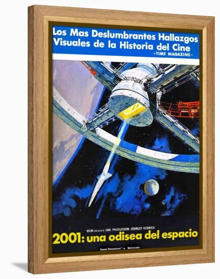 2001: a Space Odyssey, (AKA 2001: Una Odisea Del Espacio), Spanish Language Poster Art, 1968-null-Framed Stretched Canvas