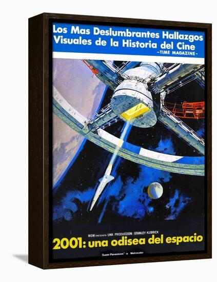 2001: a Space Odyssey, (AKA 2001: Una Odisea Del Espacio), Spanish Language Poster Art, 1968-null-Framed Stretched Canvas