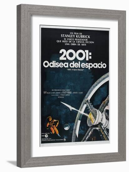 2001: A Space Odyssey, Argentine Movie Poster, 1968-null-Framed Art Print