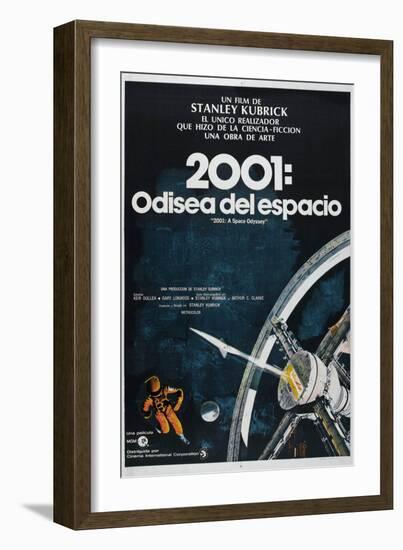 2001: A Space Odyssey, Argentine Movie Poster, 1968--Framed Art Print