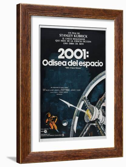 2001: A Space Odyssey, Argentine Movie Poster, 1968--Framed Art Print