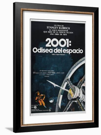 2001: A Space Odyssey, Argentine Movie Poster, 1968-null-Framed Art Print