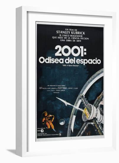 2001: A Space Odyssey, Argentine Movie Poster, 1968--Framed Art Print