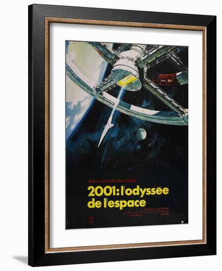 2001: A Space Odyssey, French Movie Poster, 1968-null-Framed Art Print