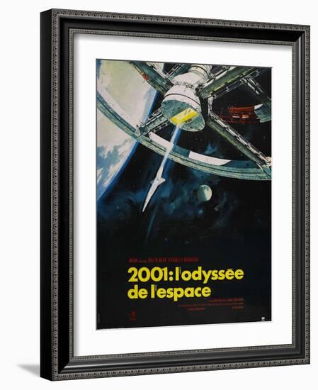 2001: A Space Odyssey, French Movie Poster, 1968-null-Framed Art Print