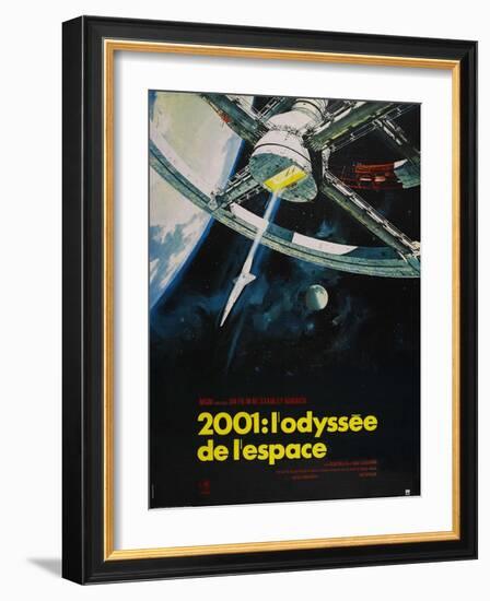 2001: A Space Odyssey, French Movie Poster, 1968-null-Framed Art Print