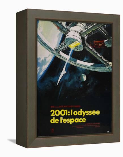 2001: A Space Odyssey, French Movie Poster, 1968-null-Framed Stretched Canvas