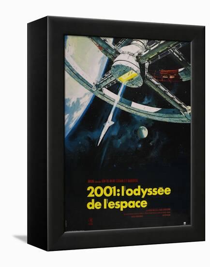 2001: A Space Odyssey, French Movie Poster, 1968-null-Framed Stretched Canvas