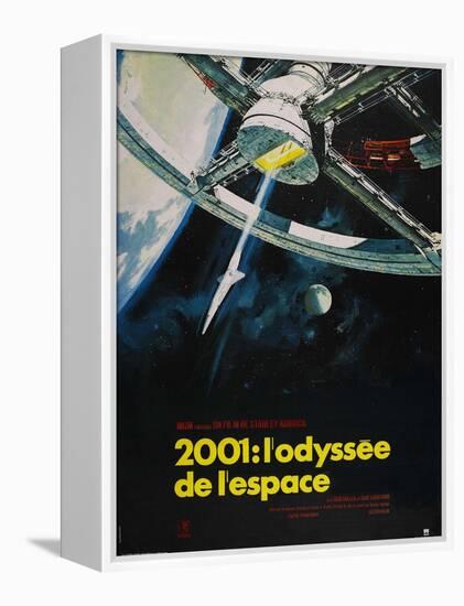 2001: A Space Odyssey, French Movie Poster, 1968-null-Framed Stretched Canvas