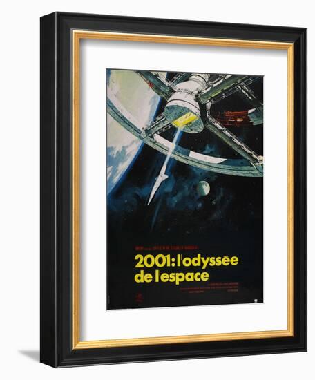 2001: A Space Odyssey, French Movie Poster, 1968-null-Framed Art Print