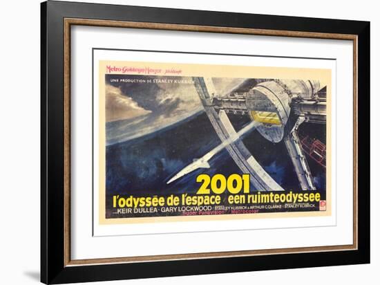 2001: A Space Odyssey, French Movie Poster, 1968-null-Framed Art Print