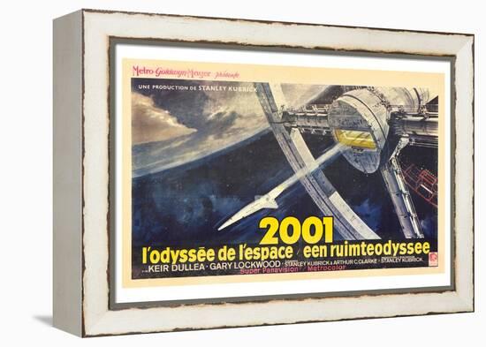 2001: A Space Odyssey, French Movie Poster, 1968-null-Framed Stretched Canvas