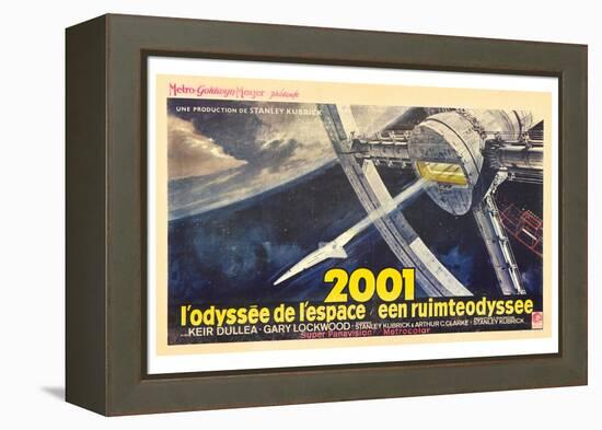 2001: A Space Odyssey, French Movie Poster, 1968-null-Framed Stretched Canvas