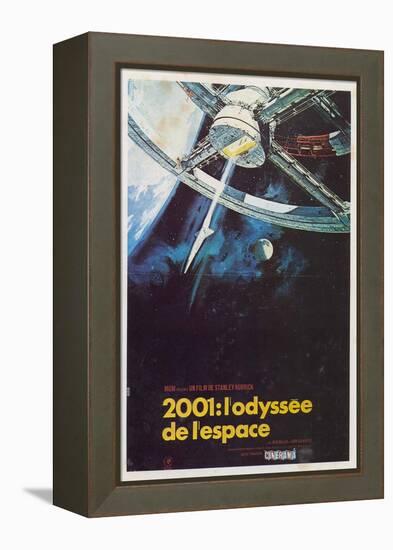 2001: A Space Odyssey, French Movie Poster, 1968-null-Framed Stretched Canvas