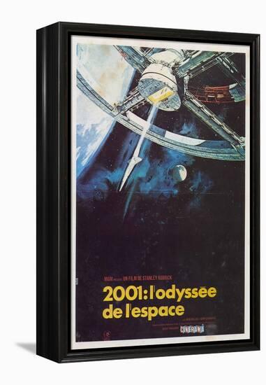 2001: A Space Odyssey, French Movie Poster, 1968-null-Framed Stretched Canvas