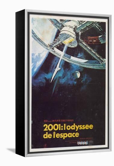 2001: A Space Odyssey, French Movie Poster, 1968-null-Framed Stretched Canvas