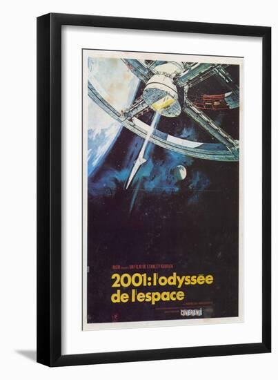 2001: A Space Odyssey, French Movie Poster, 1968-null-Framed Premium Giclee Print