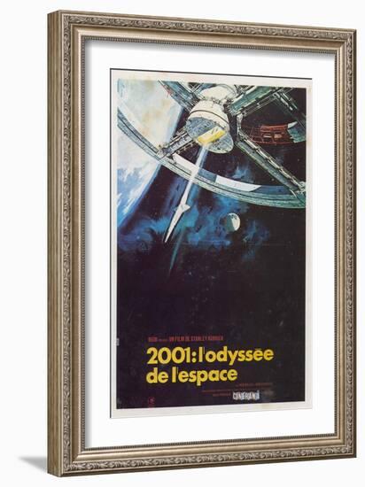 2001: A Space Odyssey, French Movie Poster, 1968-null-Framed Art Print