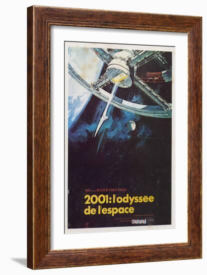 2001: A Space Odyssey, French Movie Poster, 1968-null-Framed Art Print