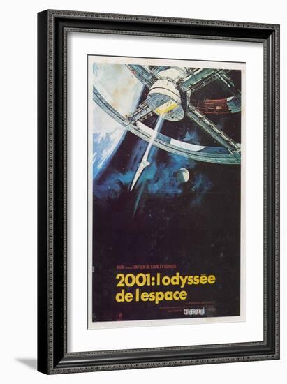 2001: A Space Odyssey, French Movie Poster, 1968-null-Framed Art Print