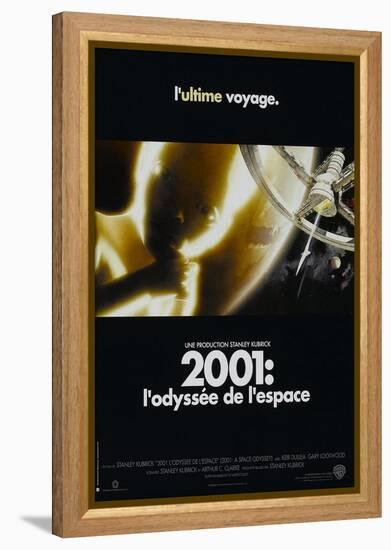 2001: A Space Odyssey, French Movie Poster, 1968-null-Framed Stretched Canvas