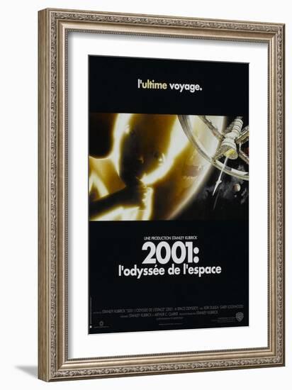 2001: A Space Odyssey, French Movie Poster, 1968-null-Framed Premium Giclee Print