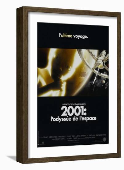 2001: A Space Odyssey, French Movie Poster, 1968-null-Framed Premium Giclee Print