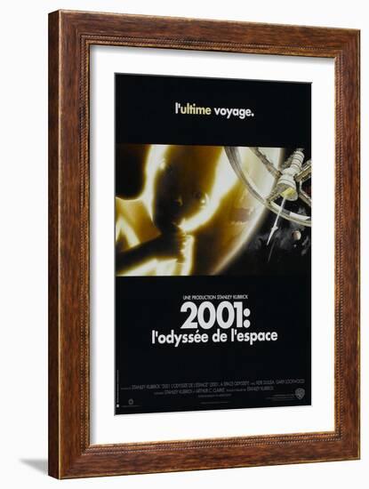 2001: A Space Odyssey, French Movie Poster, 1968-null-Framed Premium Giclee Print