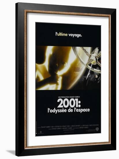 2001: A Space Odyssey, French Movie Poster, 1968-null-Framed Premium Giclee Print