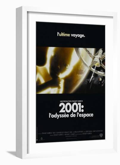 2001: A Space Odyssey, French Movie Poster, 1968-null-Framed Premium Giclee Print