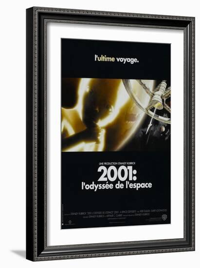 2001: A Space Odyssey, French Movie Poster, 1968-null-Framed Premium Giclee Print