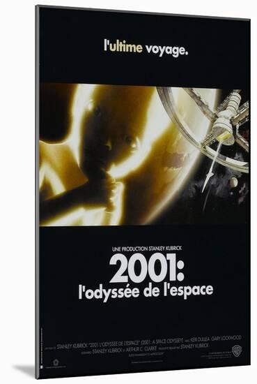 2001: A Space Odyssey, French Movie Poster, 1968-null-Mounted Art Print