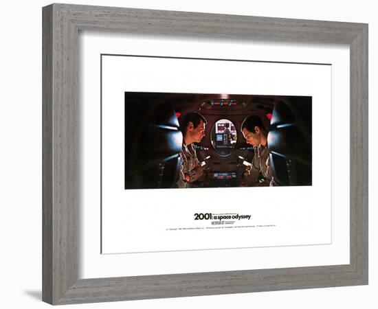 2001: a Space Odyssey, Gary Lockwood, Keir Dullea, 1968-null-Framed Art Print