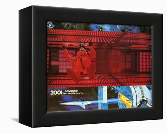 2001: A Space Odyssey, German Movie Poster, 1968-null-Framed Stretched Canvas