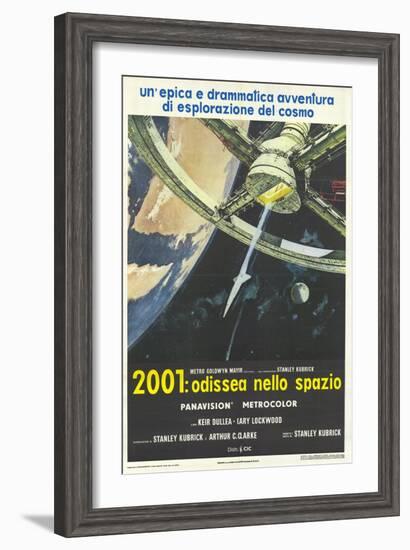 2001: A Space Odyssey, Italian Movie Poster, 1968-null-Framed Art Print