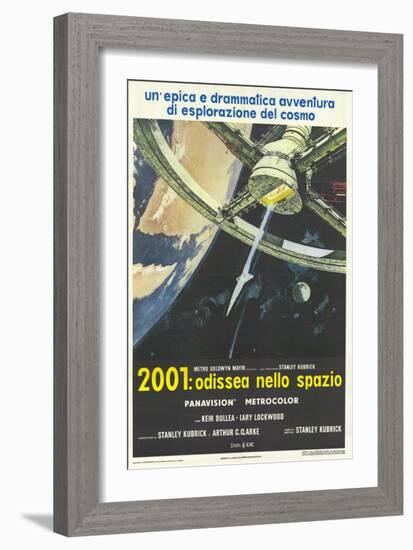 2001: A Space Odyssey, Italian Movie Poster, 1968-null-Framed Art Print