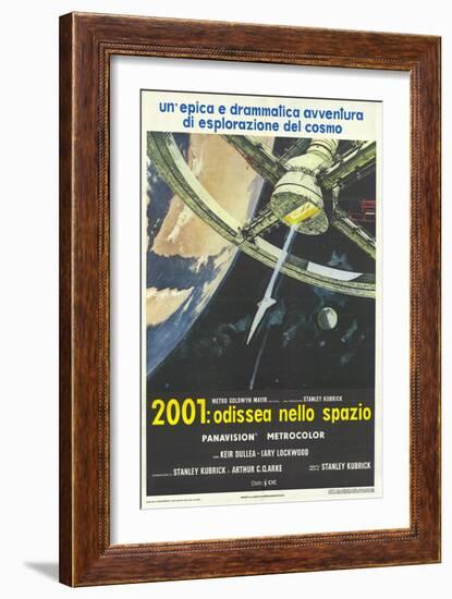 2001: A Space Odyssey, Italian Movie Poster, 1968-null-Framed Art Print