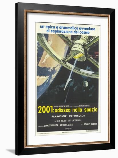 2001: A Space Odyssey, Italian Movie Poster, 1968-null-Framed Art Print