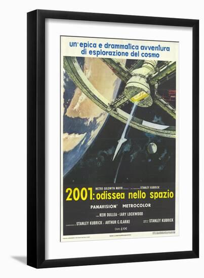 2001: A Space Odyssey, Italian Movie Poster, 1968-null-Framed Art Print