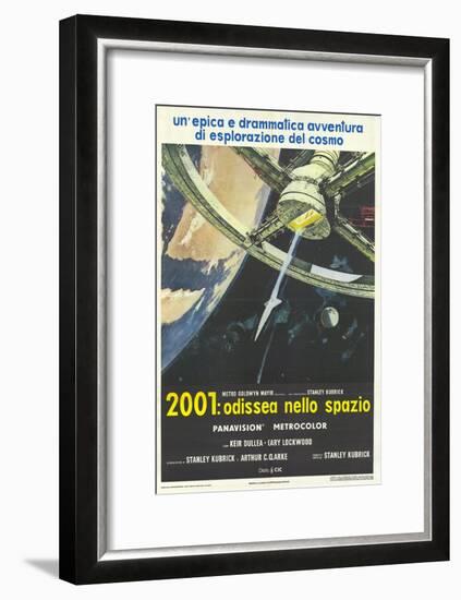 2001: A Space Odyssey, Italian Movie Poster, 1968-null-Framed Art Print