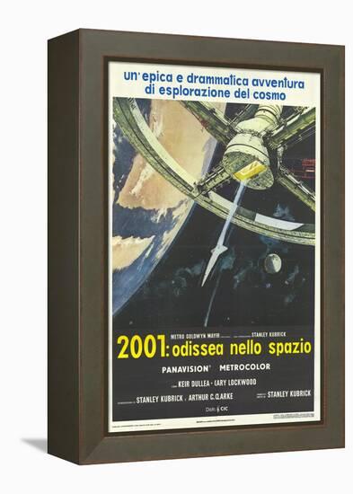 2001: A Space Odyssey, Italian Movie Poster, 1968-null-Framed Stretched Canvas