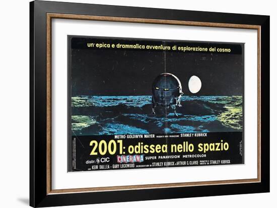 2001: A Space Odyssey, Italian Movie Poster, 1968-null-Framed Art Print