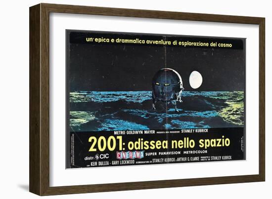 2001: A Space Odyssey, Italian Movie Poster, 1968-null-Framed Premium Giclee Print