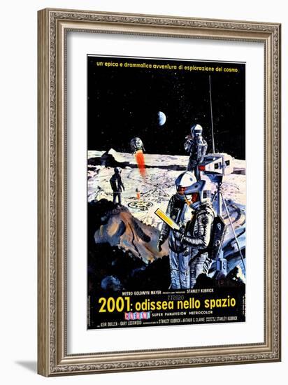 2001: A Space Odyssey, Italian Movie Poster, 1968-null-Framed Art Print