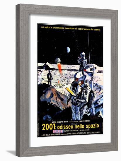 2001: A Space Odyssey, Italian Movie Poster, 1968-null-Framed Art Print