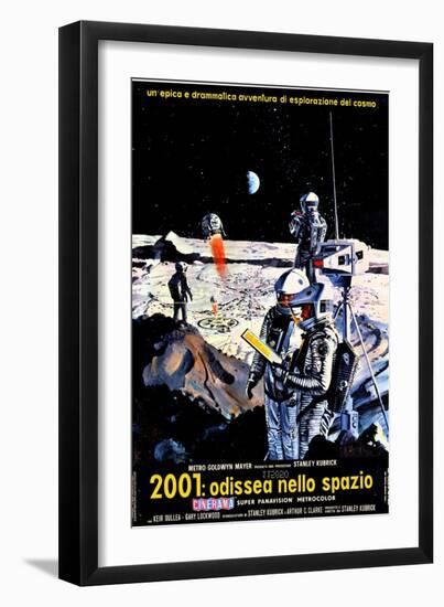 2001: A Space Odyssey, Italian Movie Poster, 1968-null-Framed Art Print