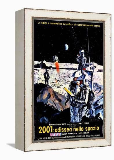 2001: A Space Odyssey, Italian Movie Poster, 1968-null-Framed Stretched Canvas