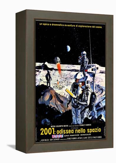 2001: A Space Odyssey, Italian Movie Poster, 1968-null-Framed Stretched Canvas